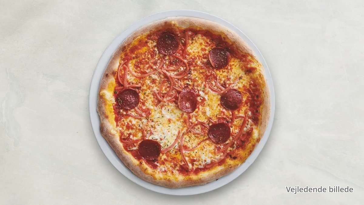 Monaca – Tomatsauce, ost, skinke (af kalkuntopping) og pepperoni.
