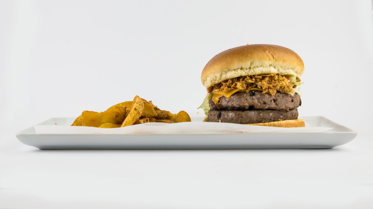 Mfc Special Double Juicy Burger – Served with fries