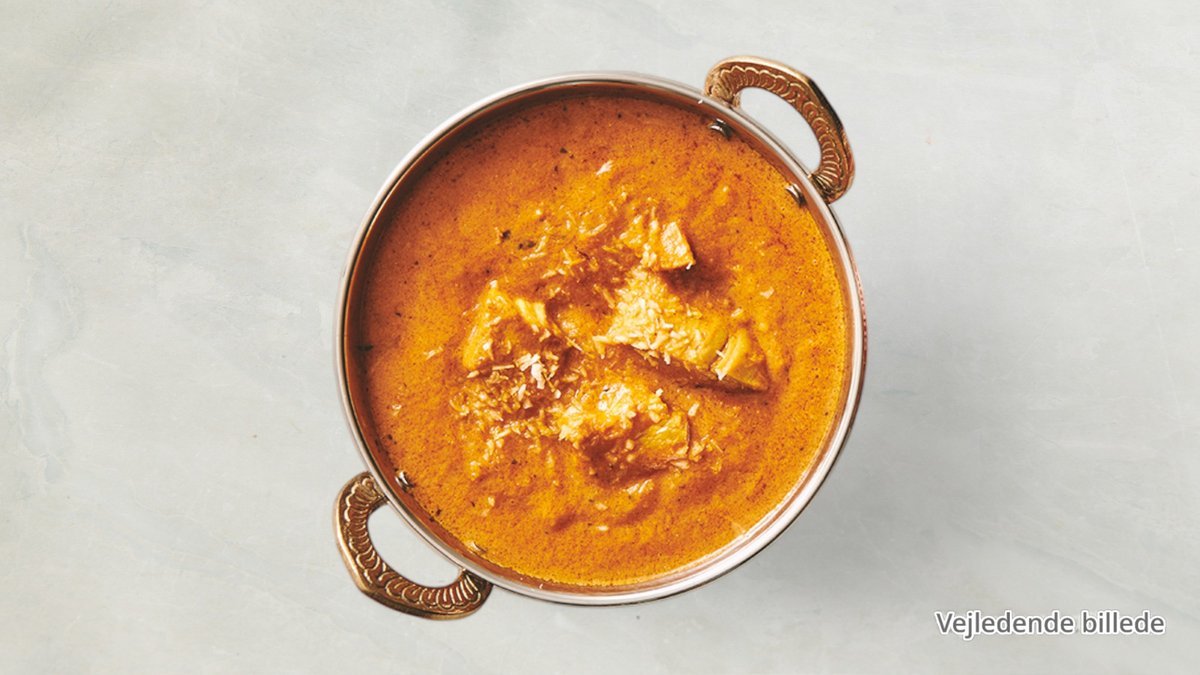 Navarattan Korma (V) – Sæsonens grøntsager stegt med spidskommen, nødder og krydder...