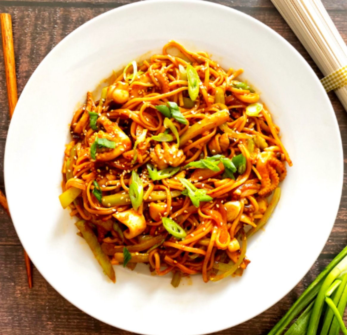 100.Stir Fried Noodles with Shrimps